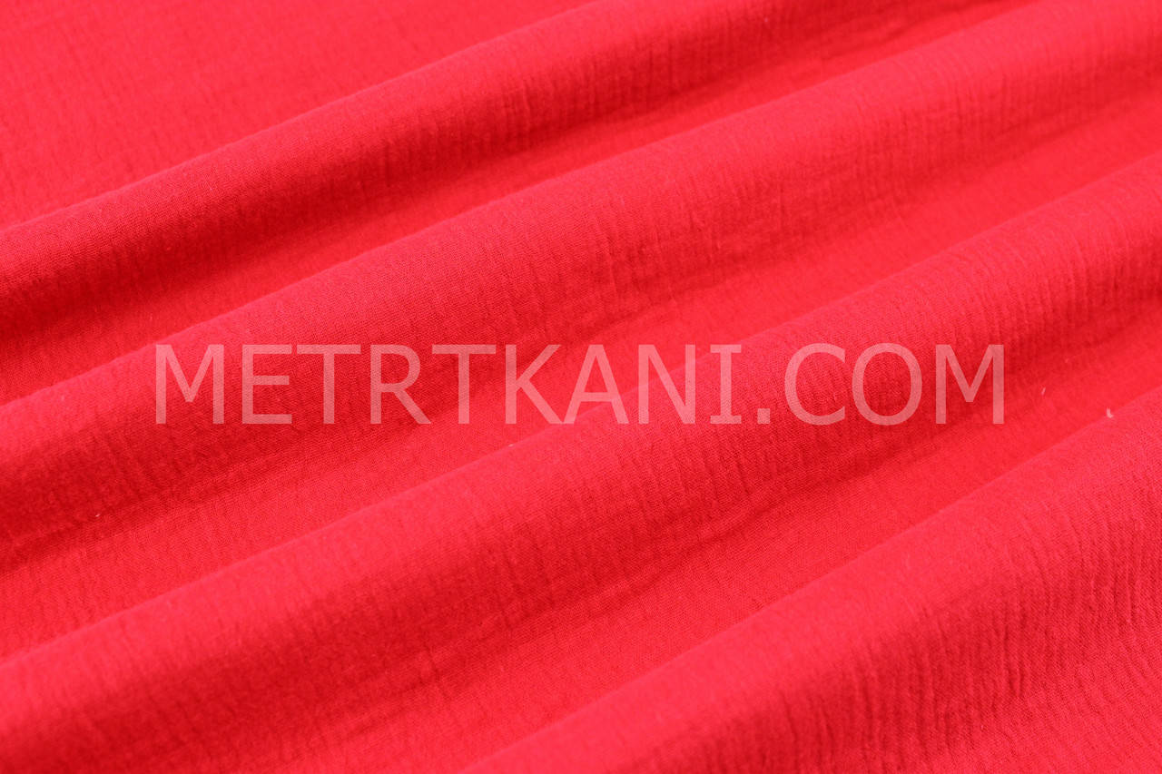 

Муслин однотонный двухслойный жатый, цвет красный, ширина 140 см № МЖ-3-60