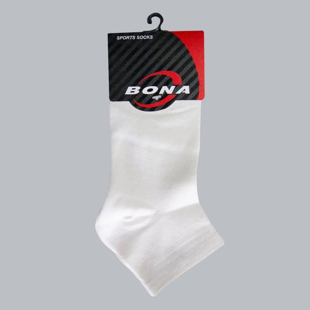 

Носки спортивные белые короткие Bona р.38-42 Бона, Белый