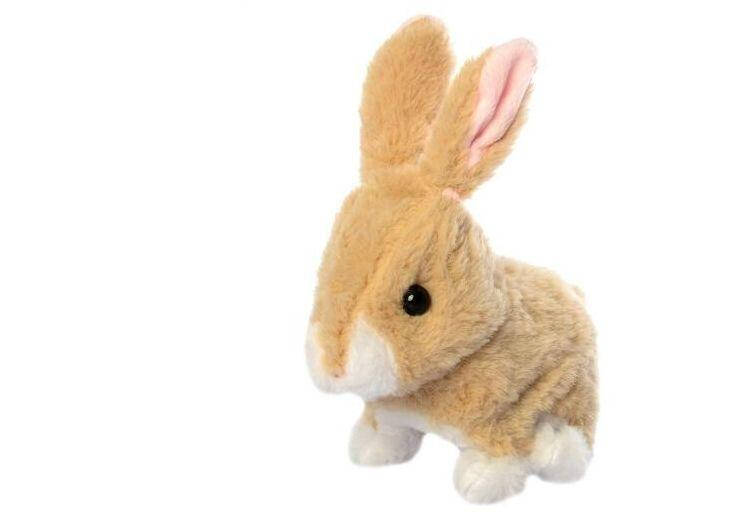 

Музыкальный мягкий Зайчик MP 2584 с домиком звук ходит шевелит ушами Детская интерактивная игрушка для детей, Разные цвета