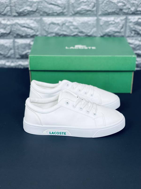 

Белые кеды лакоста кроссовки Lacoste, Белый