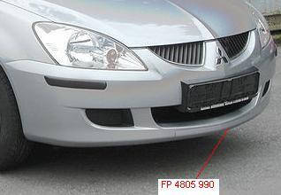 

Накладка переднего бампера Mitsubishi Lancer 9 04 -06 нижняя , черная (FPS) Fps FP 4805 990, Черный