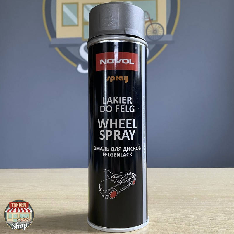 

Краска (эмаль) для дисков Novol, 500 мл Аэрозоль Стальной, Тёмное серебро