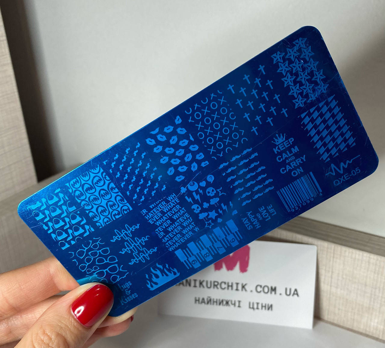 

Металическая пластина/трафарет для стемпинга 6*12 см. QXE-05