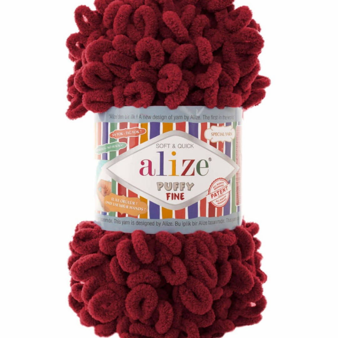 

Alize Puffy Fine (Ализе Пуффи Файн) вишня №107 (Пряжа, нитки для вязания руками)
