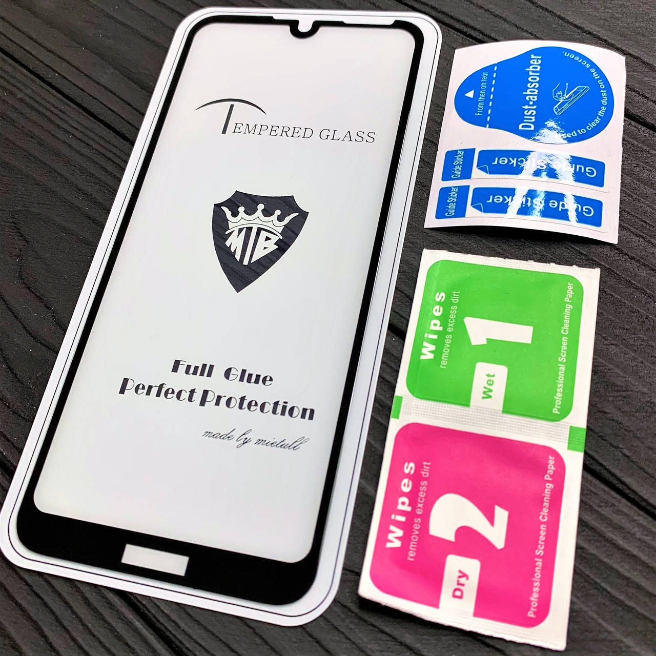 

Защитное стекло для Huawei Y6 (2019) FullGlue чёрное, Прозрачный