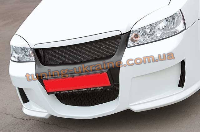 

Реснички на фары для Chevrolet Lacetti 2004-2013 седан широкие, Черный