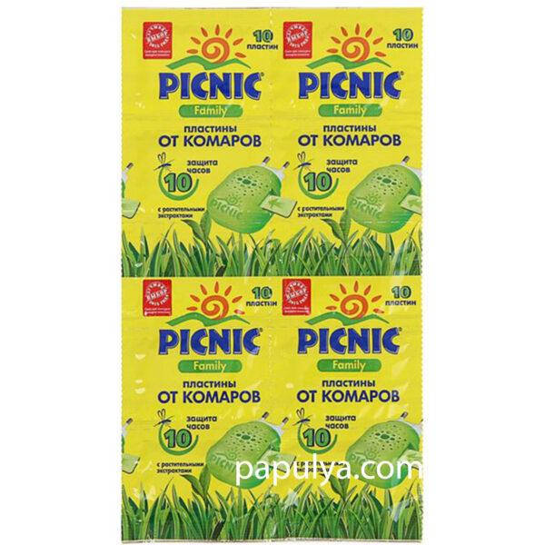 

Пластины от комаров Picnic Family 10 шт (без запаха)