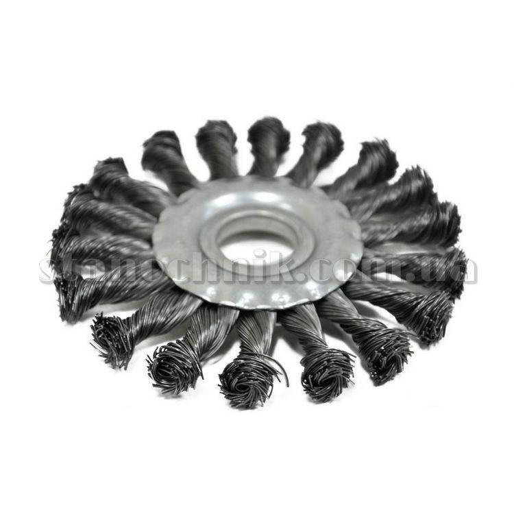 

Щетка-крацовка дисковая стальная закрученная 115х22,2 мм (18-161)