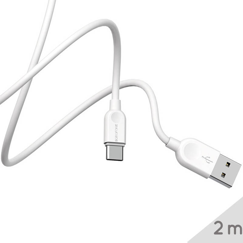 

USB - Type-C кабель для смартфона Borofone BX14, 2.4A, Белый, 2m