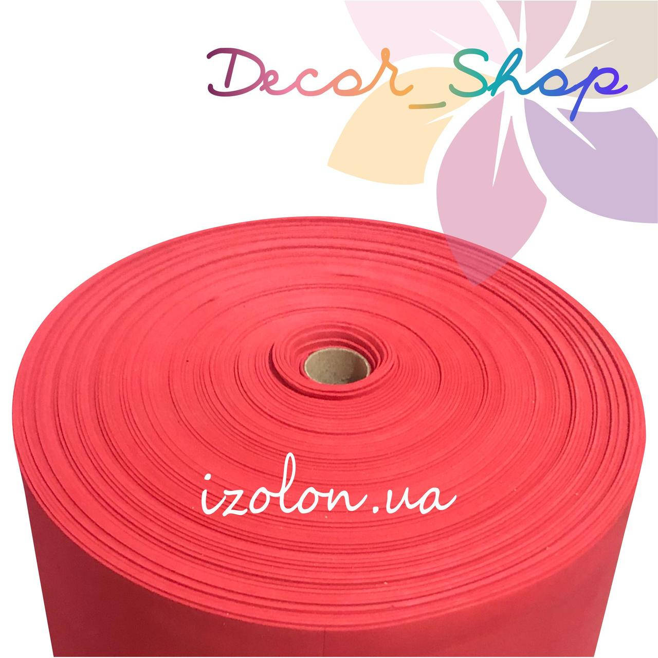 

Фоамиран 2мм Красный TM Volpe Rosa, фом для декора рулонный 1,0м