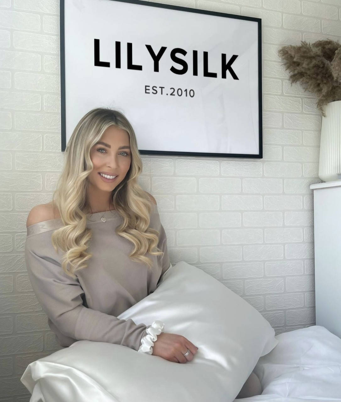 

Шёлковая наволочка цвет жемчуг на молнии 50х70 lilysilk
