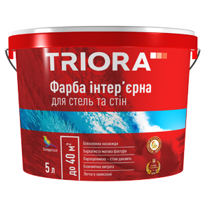 

Краска интерьерная для стен и потолков "TRIORA" 10,0 л, Белый
