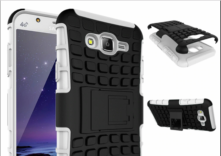

PC + TPU чехол Armor для Samsung Galaxy J7 J700 (8 цветов) серый