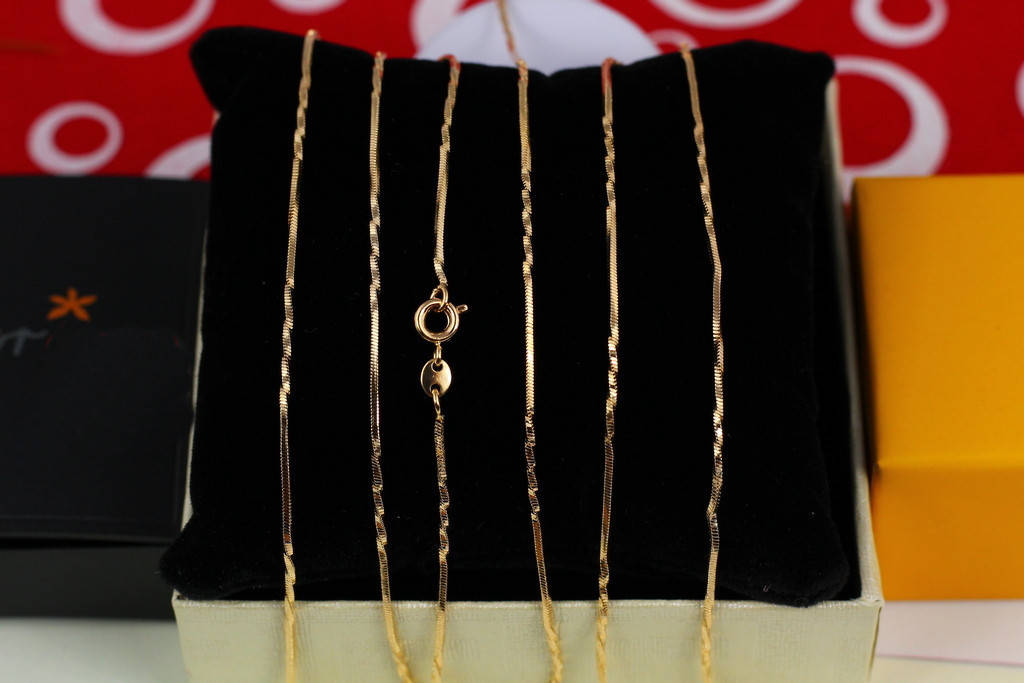 

Цепь Xuping Jewelry закрученный жгут 35 см 1 мм золотистая