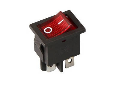 

3186 Переключатель с красной подсветкой KCD1-104 250V 6А