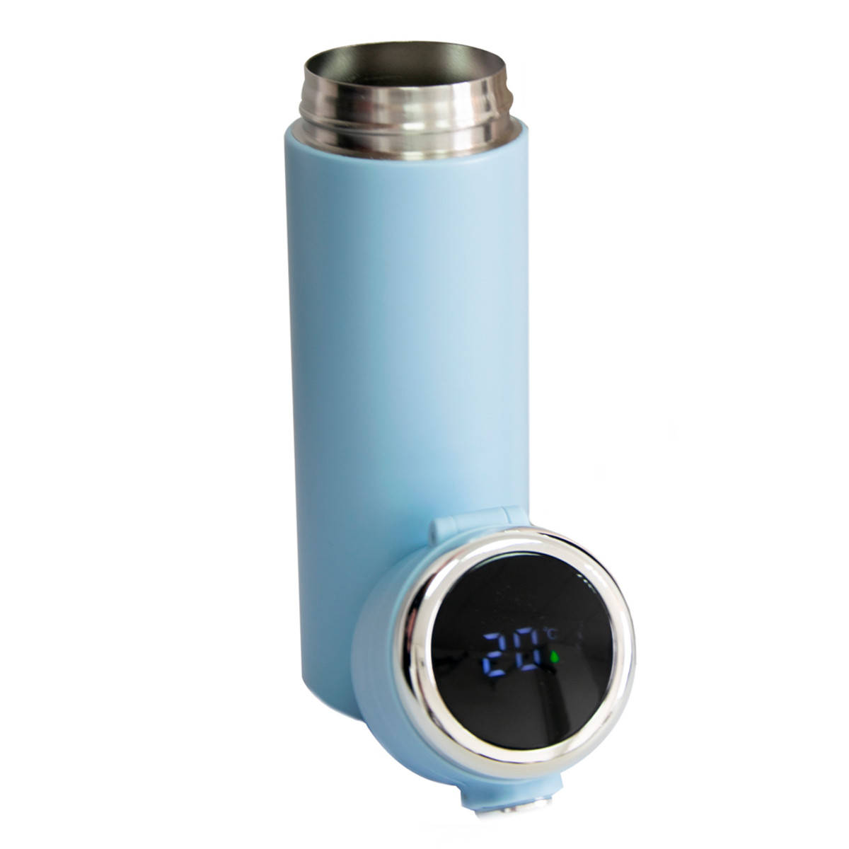 

Термочашка "Vacuum cup" Голубая на 420 мл, термокружка с индикатором температуры для кофе, термос для чая (TS), Голубой