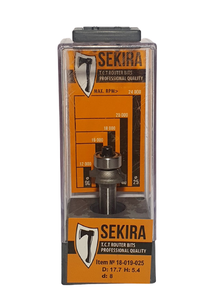 

Фреза SEKIRA D17.7 h5.4 d8 R2.5 кромочная калевочная (18-019-025)