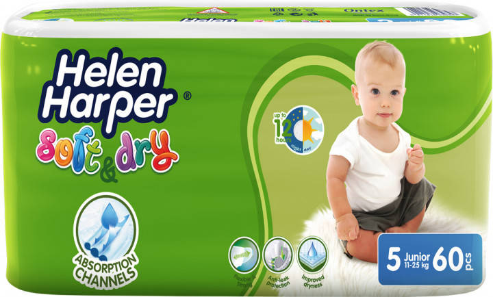 

Подгузники детские Helen Harper Soft&Dry 5 Junior (11-25 кг) 60 шт