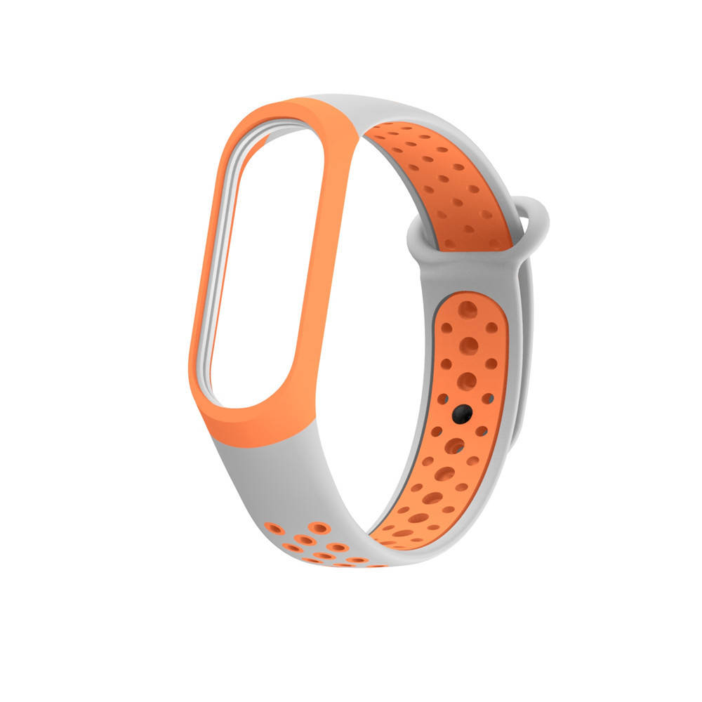 

Браслет для Xiaomi Sport NEW Mi Band 3 / 4 Silver Orange