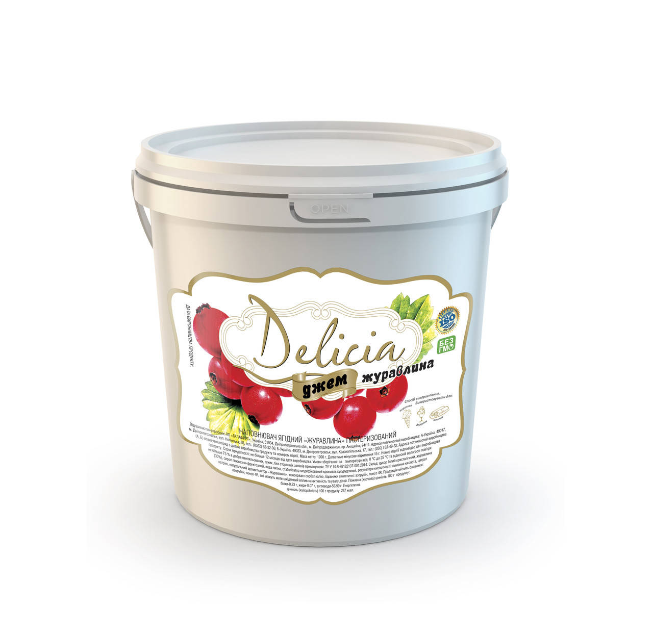 

Джем Клюква Delicia 1000г