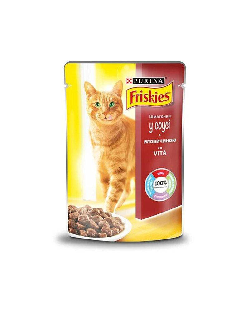

Friskies Кусочки в соусе с говядиной 85 г