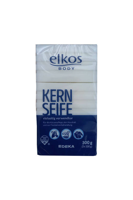 

Мыло хозяйственное от пятен Elkos Body Soap Kern-Seife 3 шт х 100 г Германия