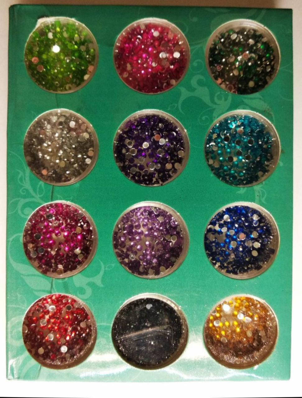 

Камни для дизайна ногтей, 12 цветов, Разные цвета
