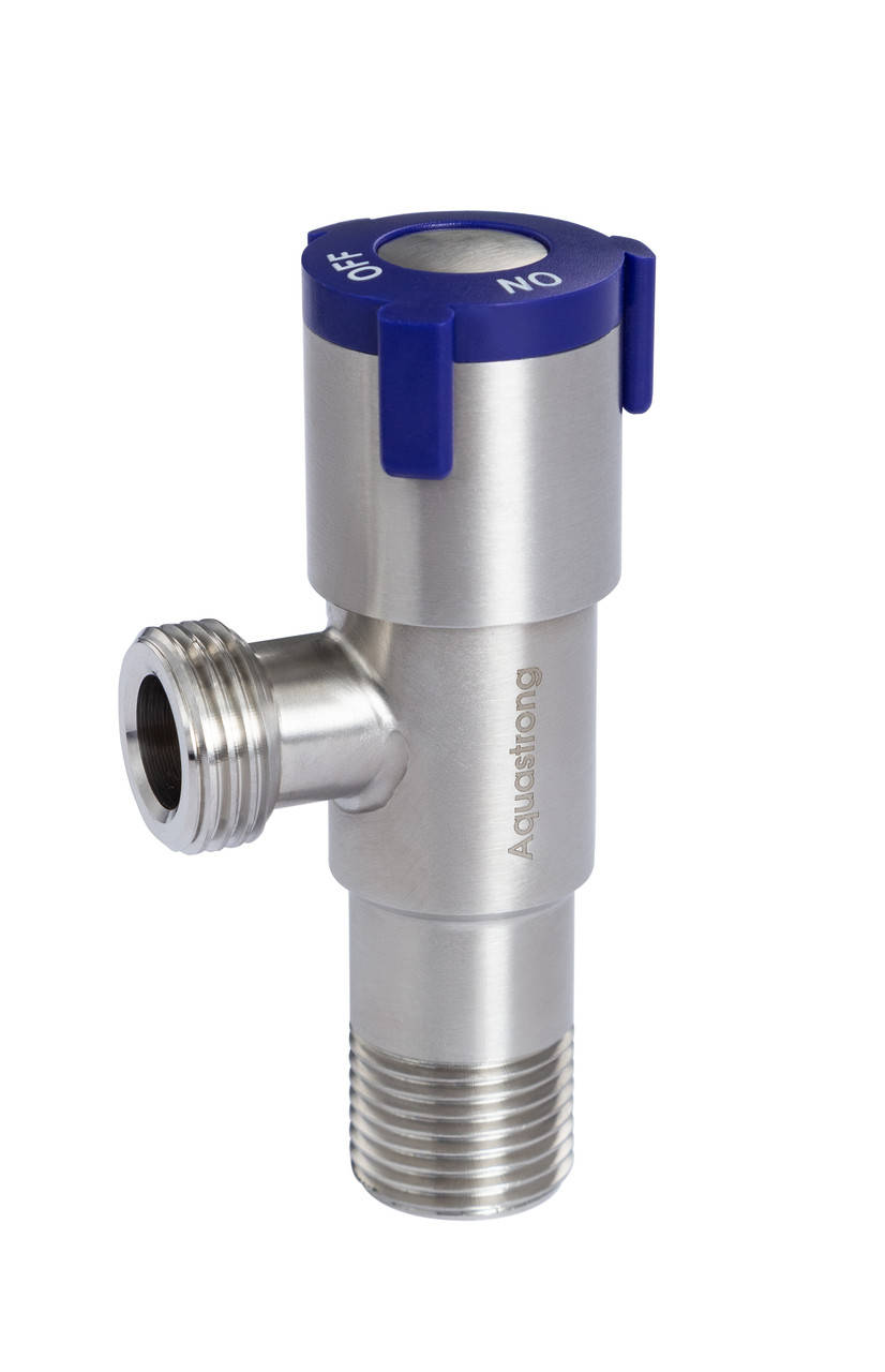 

Кран угловой нерж. AQUASTRONG V2 Red M1 / 2 х M1 / 2 (V200), Красный