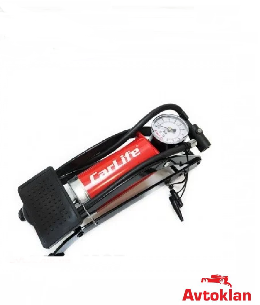 

Насос ножной CARLIFE 80ммx130мм FP841 один цилиндр с манометром и дополнительными адаптерами 10 Атмосфер