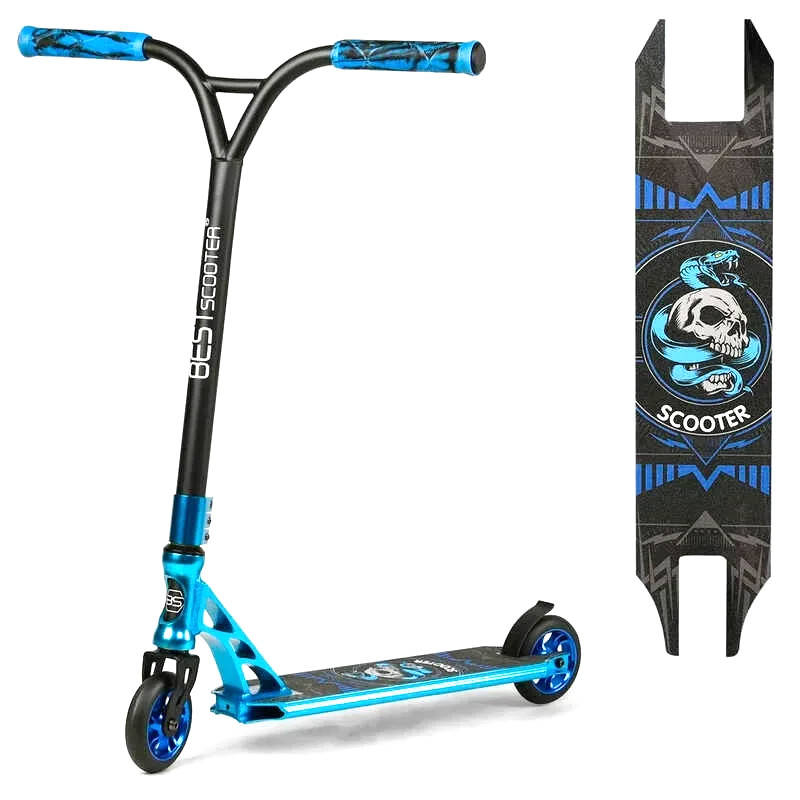 

Самокат трюковый (HIC-система, ПЕГИ, колёса PU, d=110мм) Best Scooter BS-7615 Голубой