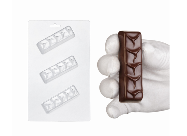 

Пластиковая форма для шоколада "Батончик сникерс"