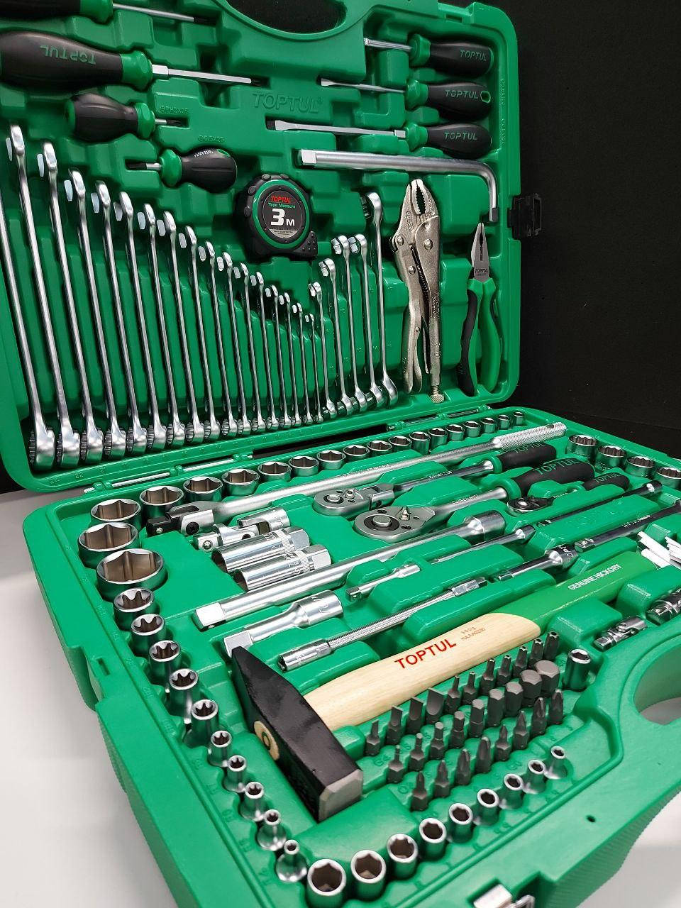 

Набор инструмента комбинированный 1/4"&3/8"&1/2" 144ед. TOPTUL GCAI144R