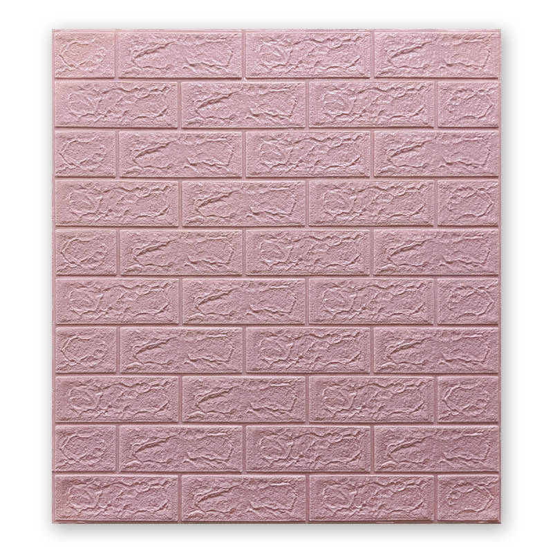 

№4 Самоклеющаяся 3D панель "Розовый кирпич" 77×70 см толщина 5 мм