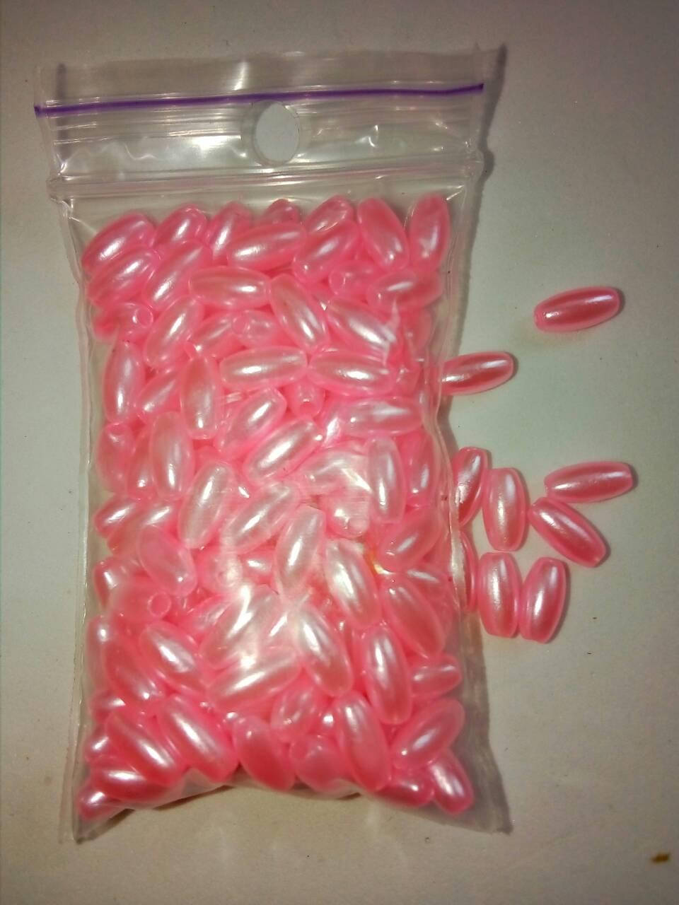 

Бусины Рис розовый