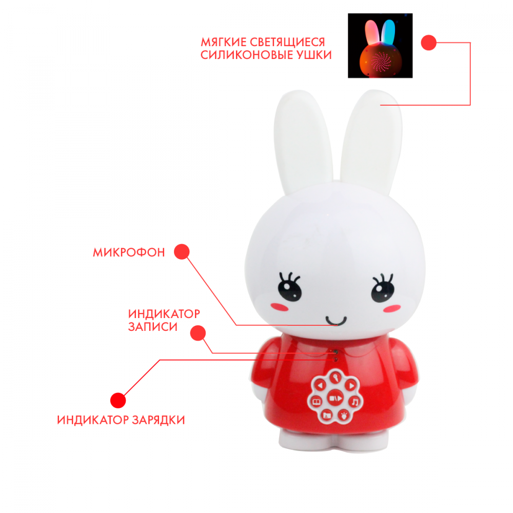 

Оригинальный детский интерактивный Зайка G6x Alilo (от 0 до 12 лет) (Красный)