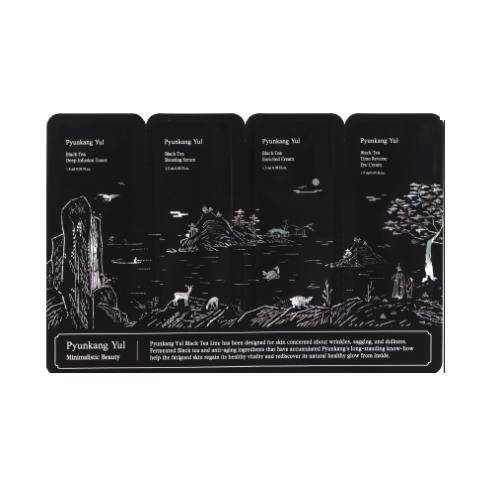 

Набор пробников Pyunkang Yul Black Tea toner+serum+cream+eye cream, 4*1,5 мл
