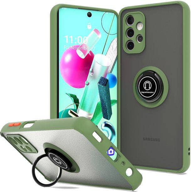 

Чехол бампер GKK LikGus Magnetic Ring с подставкой для Samsung Galaxy A52 A52s 5G (2021) A526 Olive, Оливковый