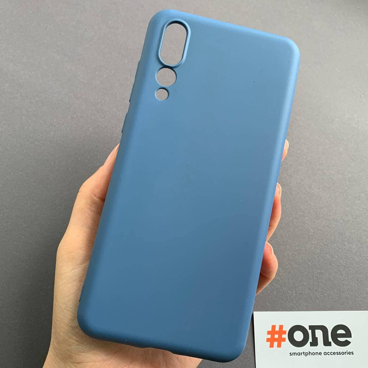 

Чехол для Huawei P20 Pro с микрофиброй накладка мягкий чехол на телефон хуавей п20 про синий CFH