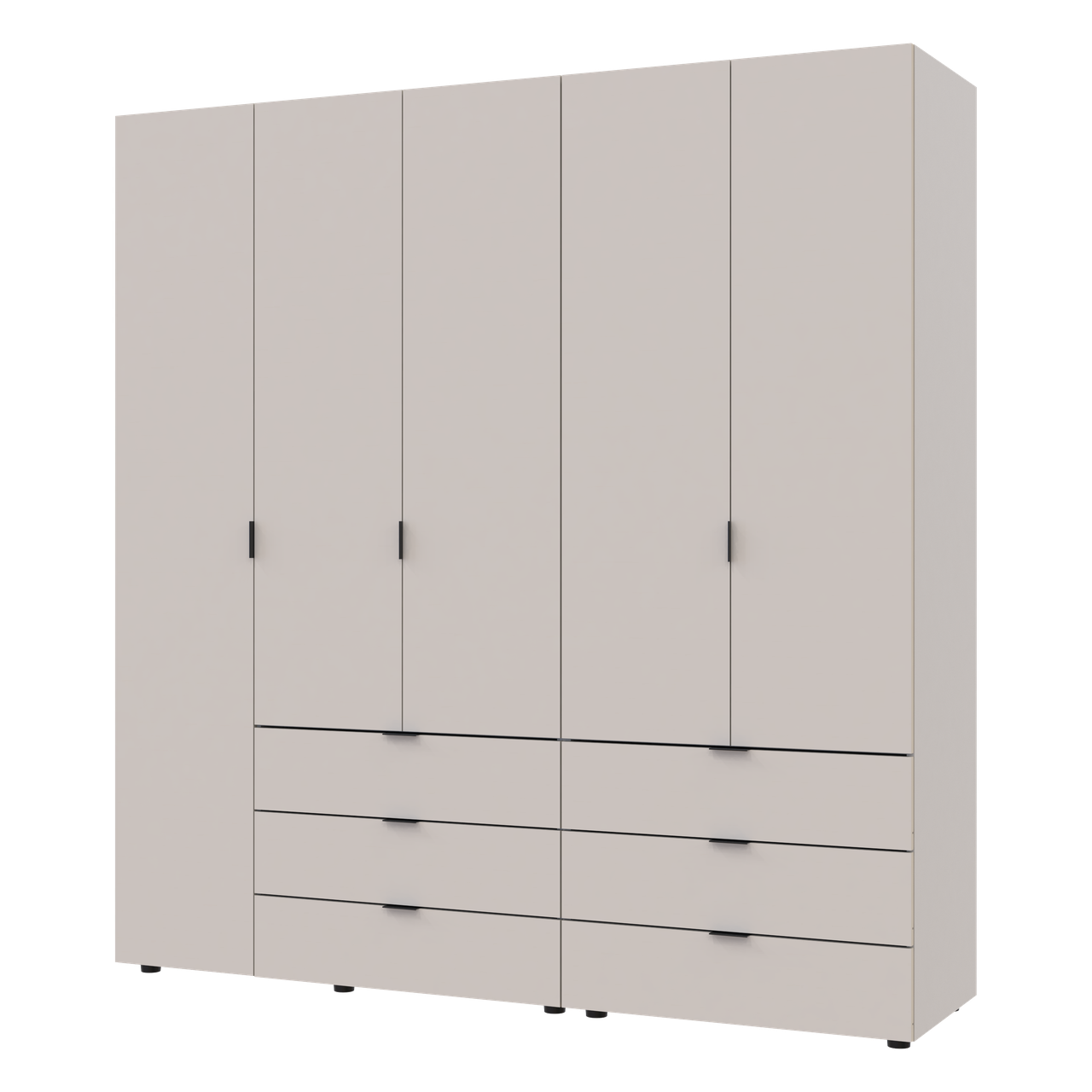 Розпашна Шафа для одягу Doros Гелар комплект Кашемір 2+3 ДСП 193.7х49.5х203.4 (80737638) 2