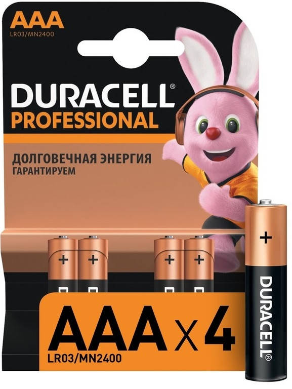 

Батарейка Duracell AAA LR03 (минипальчик) 4/40/1440шт