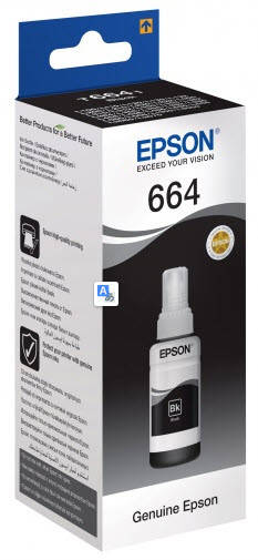 

Чернила EPSON Контейнер EPSON C13T66414A для L100/L200 black