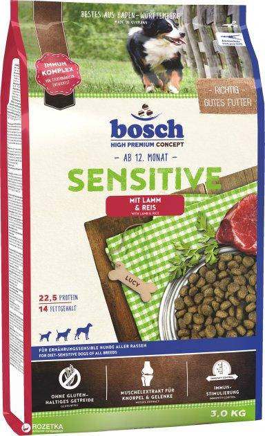

Корм для собак Bosch Сенсетив (ягненок+рис)3кг.