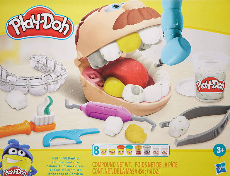 

Play-Doh игровой набор доктор зубастик коронки F1259 Drill 'n Fill Dentist