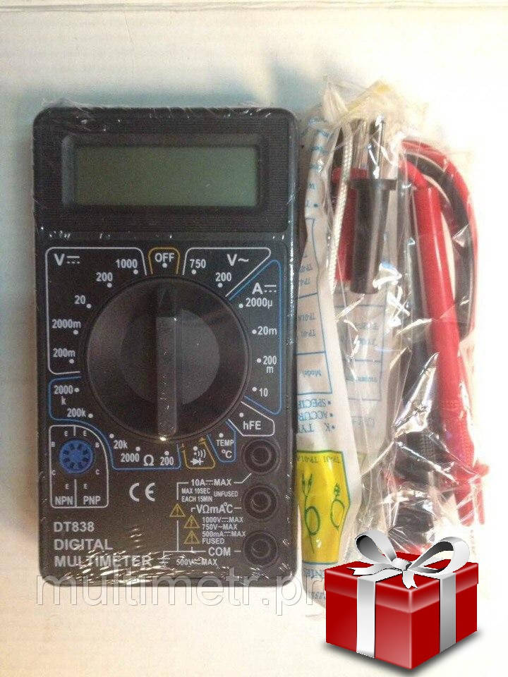 

Мультиметр цифровой с температурой DT-838
