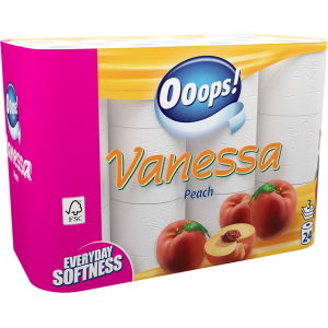 

Туалетний папір Vanessa Oops 24шт 3 шари