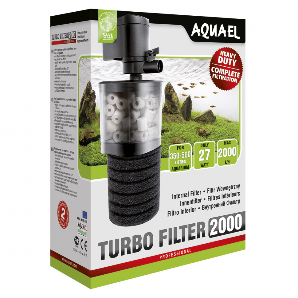 

Внутренний фильтр для аквариума "Aquael Turbo Filter 2000" до 500 л