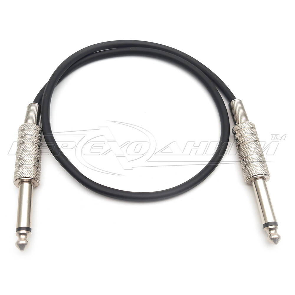 

Кабель jack 6.3 mm to jack 6.3 mm металл ( хорошее качество + ), в экране 5.0, Черный