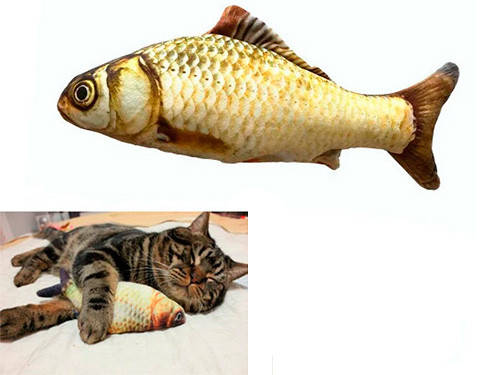 

Мягкая игрушка рыба Карп 20см для кошек кота с кошачьей мятой