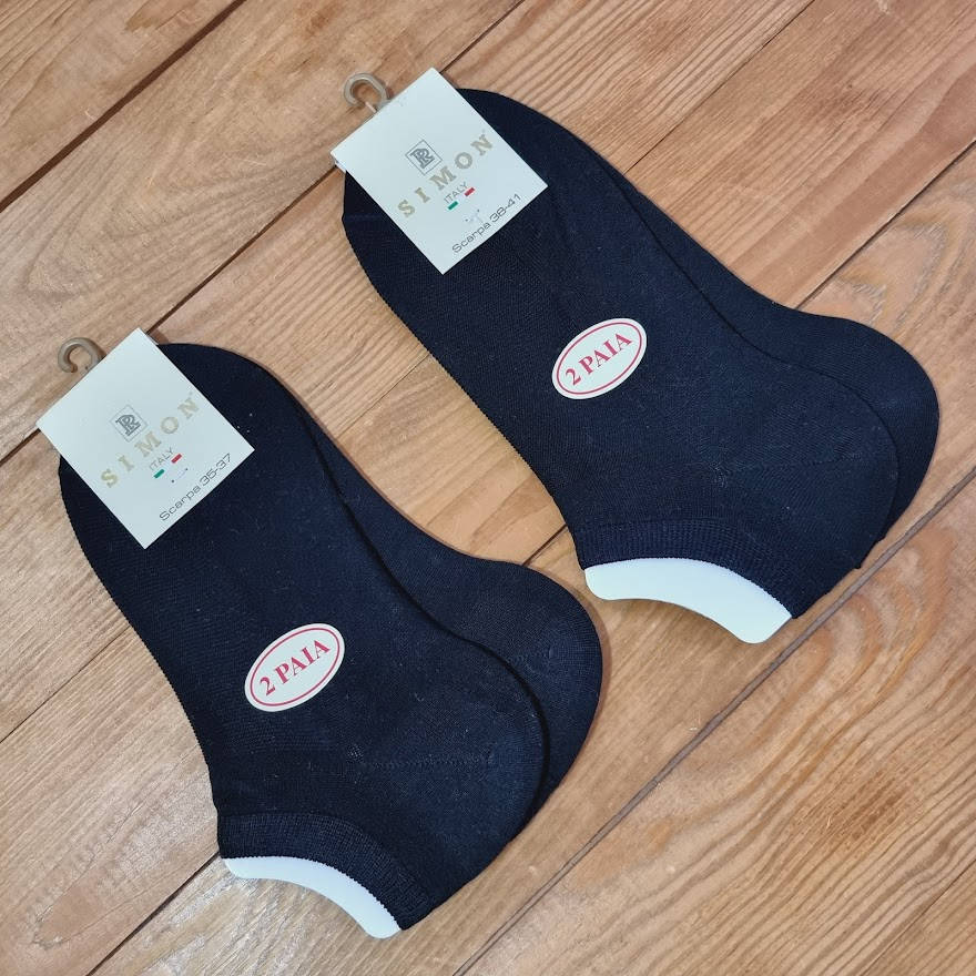 

Носки женские низкие, набор из 2 пар, размер 35-37, цвет черный