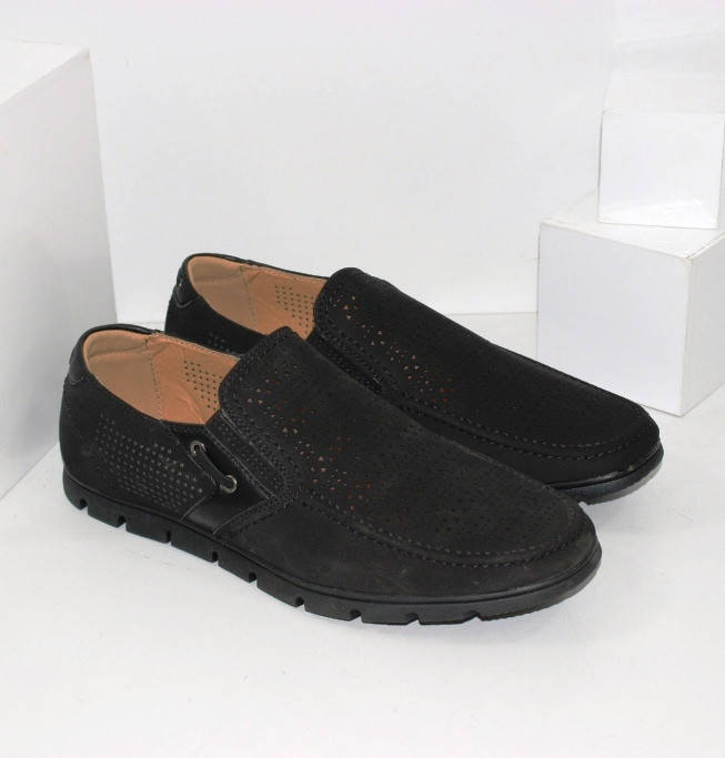 

Мужские мокасины весенние черный